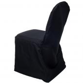 Economy Polyester Banquet Chair Cover - Black