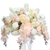 LUXE 5D Rose, Hydrangea & Orchid Artificial Flower Table Centerpiece - Pink