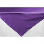 Sleek Satin Tablecloths 54" Square - Purple