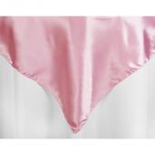 Sleek Satin Tablecloths 54" Square - Medium Pink