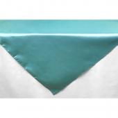 Sleek Satin Tablecloths 54" Square - Light Turquoise