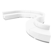 Titan Series Leather Reception Configuration Style "PP" 9 Pieces "White"