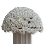LUXE White Rose Wedding Table Centerpiece - Choose Your Size!