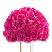 LUXE Hot Pink Rose Hydrangea Table Centerpiece - 24 Inches