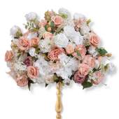 LUXE Rose & Hydrangea Floral Ball Table Centerpiece - Champagne