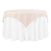 54" Square 200 GSM Polyester Tablecloth / Overlay - Blush/Rose Gold
