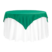 54" Square 200 GSM Polyester Tablecloth / Overlay - Emerald Green