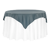 54" Square 200 GSM Polyester Tablecloth / Overlay - Pewter