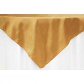 Sleek Satin Tablecloths 54" Square - Gold Antique