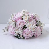 LUXE Rose & Babysbreath Table Centerpiece - Light purple
