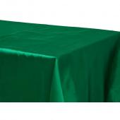 Sleek Satin Tablecloth 90"x132" Rectangular - Emerald Green