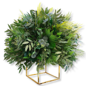 LUXE Green Mixed Leaf Table Centerpiece - 28 Inches