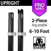 Black Anodized Pro Series - 6-10ft Telescoping 2" Upright