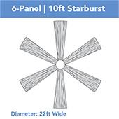 6-Panel 10ft Starburst Ceiling Draping Kit (22 Feet Wide)