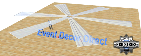 6-Panel 21ft Ceiling Draping Kit