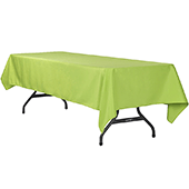 60" x 120" Rectangular 200 GSM Polyester Tablecloth - Apple Green
