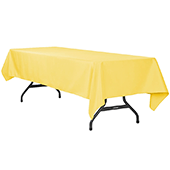 60" x 120" Rectangular 200 GSM Polyester Tablecloth - Canary Yellow