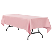 60" x 120" Rectangular 200 GSM Polyester Tablecloth - Dusty Rose/Mauve