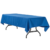 60" x 120" Rectangular 200 GSM Polyester Tablecloth - Royal Blue