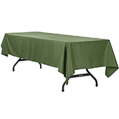 60" x 120" Rectangular 200 GSM Polyester Tablecloth - Willow Green
