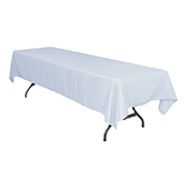 60" x 126" Rectangular 200 GSM Polyester Tablecloth - Dusty Blue