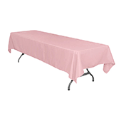 60" x 126" Rectangular 200 GSM Polyester Tablecloth - Dusty Rose/Mauve