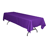 60" x 126" Rectangular 200 GSM Polyester Tablecloth - Purple