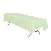 60" x 126" Rectangular 200 GSM Polyester Tablecloth - Sage Green