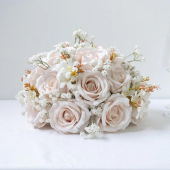 LUXE Rose & Babysbreath Table Centerpiece - Light Pink