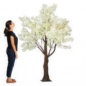6.5FT Tall Fake Hydrangea Bloom Tree - 10 Interchangeable Branches - White