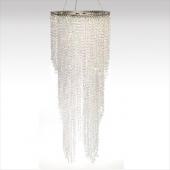 Decostar™ Crystal Iridescent Diamond Cut Chandelier Long Three Layered