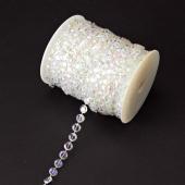 Decostar™ Crystal Iridescent Diamond Cut Beads - Garland Roll - 99ft