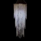 Decostar™ Crystal Iridescent Diamond Cut Chandelier Long Three Layered with LED