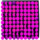 Decostar™ Shimmer Wall Panels w/ Black Backing & Round Sequins - 24 Tiles - Fuchsia