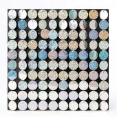Decostar™ Shimmer Wall Panels w/ Black Backing & Round Sequins - 24 Tiles - Glitter Holographic