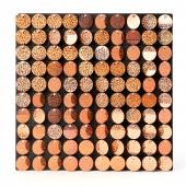 Decostar™ Shimmer Wall Panels w/ Black Backing & Round Sequins - 24 Tiles - Gold - Glitter Rose Gold