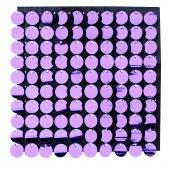 Decostar™ Shimmer Wall Panels w/ Black Backing & Round Sequins - 24 Tiles - Lavendar