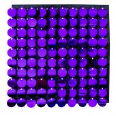 Decostar™ Shimmer Wall Panels w/ Black Backing & Round Sequins - 24 Tiles - Purple