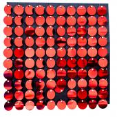 Decostar™ Shimmer Wall Panels w/ Black Backing & Round Sequins - 24 Tiles - Red