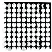 Decostar™ Shimmer Wall Panels w/ Black Backing & Round Sequins - 24 Tiles - Silver