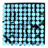 Decostar™ Shimmer Wall Panels w/ Black Backing & Round Sequins - 24 Tiles - Turquoise