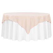 72" Square 200 GSM Polyester Tablecloth / Overlay - Blush/Rose Gold