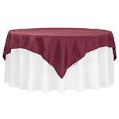 72" Square 200 GSM Polyester Tablecloth / Overlay - Burgundy