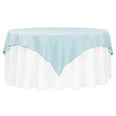 72" Square 200 GSM Polyester Tablecloth / Overlay - Baby Blue