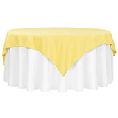72" Square 200 GSM Polyester Tablecloth / Overlay - Canary Yellow