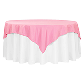 72" Square 200 GSM Polyester Tablecloth / Overlay - Pink