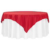 72" Square 200 GSM Polyester Tablecloth / Overlay - Red