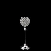 Decostar™ Crystal Ball Candle Holder Stand 13" - Silver