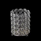 Decostar™ Crystal Gem Pillar Votive Candle Holder 4 3/8" - Silver