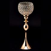 Decostar™ Crystal Globe Candle Holder Stand 24" - Gold